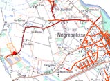 Carte géographique de Nègrepelisse et de l'implantation de la STEP MV82
